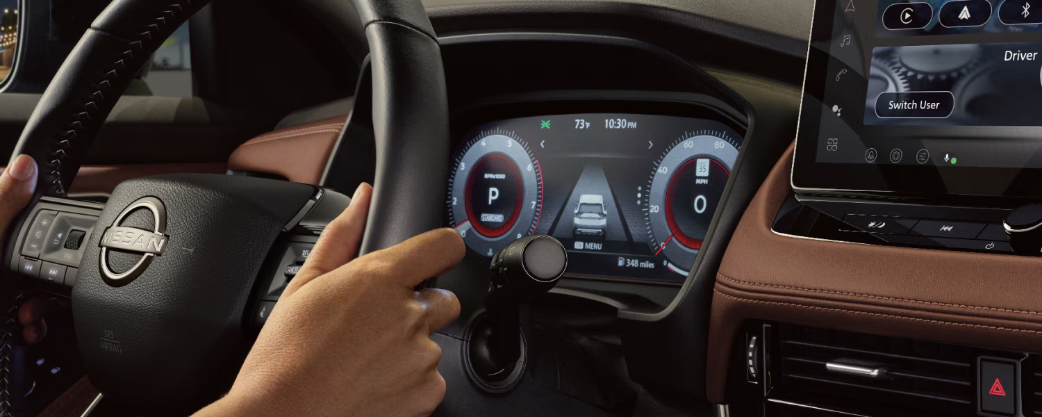 The interior of the 2025 Nissan Rogue showcasing its digital dashboard.
